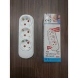 Ars 3'lü Topraklı Grup Priz(Klemensli) - Beyaz