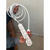 Ars 6'lı Uzatma Kablosu Seyyar (3x1.5mm) - Beyaz - 12 metre