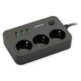 Ars Akım Korumalı Priz 3*usb - Siyah