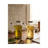 Ars Buğra Home 2'Lİ ÇELİK VAKUM KAPAKLI SİLİKON TABANLI YAĞDANLIK-800ML-