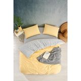 Ars Çift Kişilik Nevresim Takımı - 200 x 220 cm - Sarı - Gri