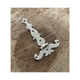 Ars Gümüş Renk Antik Kuyruklu Menteşe Pirinç Ahşap Kapı Menteşesi 14 Cm - 14*9 CM