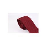 Ars Magic Box (1362) 1.kalite Özel Örme Desenli 5.5 Cm Genişliğinde Kravat Mendil Seti kırmızı Tek Ebat