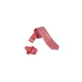 Ars Magic Box (1390) 1.kalite Özel Desenli Özgün Renk 5.5 Cm Genişliğinde Kravat Mendil Seti pembe Tek Ebat