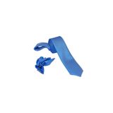 Ars Magic Box (1396) 1.kalite Özel Desenli Özgün Renk 5.5 Cm Genişliğinde Kravat Mendil Seti mavi Tek Ebat