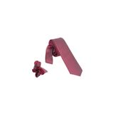 Ars Magic Box (251) 1.KALİTE ÖZEL DESENLİ ÖZGÜN RENK 5.5 CM GENİŞLİĞİNDE (KUŞGÖZÜ) KRAVAT MENDİL SETİ KOYU VİŞNE 63 Tek Ebat
