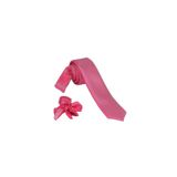 Ars Magic Box (252) 1.KALİTE ÖZEL DESENLİ ÖZGÜN RENK 5.5 CM GENİŞLİĞİNDE (KUŞGÖZÜ) KRAVAT MENDİL SETİ KOYU PEMBE 61 Tek Ebat
