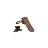 Ars Magic Box (280) 1.KALİTE ÖZEL DESENLİ ÖZGÜN RENK 5.5 CM GENİŞLİĞİNDE (KUŞGÖZÜ) KRAVAT MENDİL SETİ ALTIN KOYU SİYAH 50 Tek Ebat