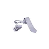 Ars Magic Box (309) 1.KALİTE ÖZEL DESENLİ ÖZGÜN RENK 5.5 CM GENİŞLİĞİNDE (KUŞGÖZÜ) KRAVAT MENDİL SETİ AÇIK FÜME-04 Tek Ebat