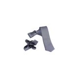 Ars Magic Box (321) 1.KALİTE ÖZEL DESENLİ ÖZGÜN RENK 5.5 CM GENİŞLİĞİNDE (KUŞGÖZÜ) KRAVAT MENDİL SETİ FÜME-03 Tek Ebat