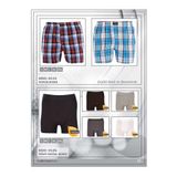 Ars Magic Box (961) Kareli Poplin Boxer çok renkli M