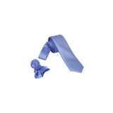 ars magic box Özel Kumaş ve Dokuma Tarzı Kuş Gözülü İtalyan Kesim Kravat ve Mendil Seti, 5.5 cm Eninde, 87 Renk Seçeneği (gök mavisi beyaz)