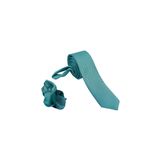 ars magic box Özel Kumaş ve Dokuma Tarzı Kuş Gözülü İtalyan Kesim Kravat ve Mendil Seti, 5.5 cm Eninde, 87 Renk Seçeneği (koyu su yeşili)