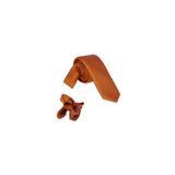 ars magic box Özel Kumaş ve Dokuma Tarzı Kuş Gözülü İtalyan Kesim Kravat ve Mendil Seti, 5.5 cm Eninde, 87 Renk Seçeneği (mat krom sarı siyah)