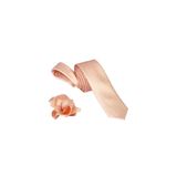 ars magic box Özel Kumaş ve Dokuma Tarzı Kuş Gözülü İtalyan Kesim Kravat ve Mendil Seti, 5.5 cm Eninde, 87 Renk Seçeneği (somon)