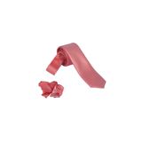 ars magic box Özel Kumaş ve Dokuma Tarzı Kuş Gözülü İtalyan Kesim Kravat ve Mendil Seti, 5.5 cm Eninde, 87 Renk Seçeneği (tarçın beyaz)