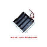 ARS Robotechnicals 18650 4lü Pil Kutusu Seri 4 Adet 14.8v Seri Lityum Lion Batarya Yuvası Mobil Güç Kaynağı Powerbank