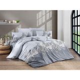 Ars Tek Kişilik Nevresim Takımı - 160 x 220 cm - Açık Mavi - Gri