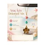Arsaley Collection Büyük Çiçek Charm Boncuk Araç Süsü, Dikiz Aynası Süsü