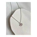 Arsaley Collection Gümüş Mini Yelpaze Charm Yılan Zincir Çelik Kadın Kolye (45 Cm) – Sevgililer Günü Özel