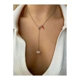 Arsaley Collection Gümüş Yelpaze Charm Dekolte Çelik Asansör Kadın Kolye – Sevgililer Günü Özel