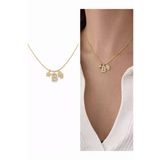 Arsaley Collection Hamsa Figürlü Yıldız Ve Harf Charm Çelik Zincirli Gold Kadın Kolye (40 Cm) – Sevgililer Günü Özel