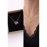 Arsaley Collection Hamsa Figürlü Yıldız Ve Harf Charm Çelik Zincirli Gold Kadın Kolye (45 Cm) – Sevgililer Günü Özel