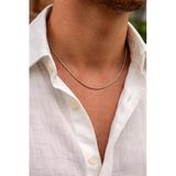 Arsaley Collection Ince Italyan Yılan Model Gümüş Kolye Çelik Zincir Erkek Kolye
