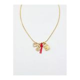Arsaley Collection Kilit Kalp Şans İpi Ve Taşlı Harf Charm Çelik Zincirli Kişiye Özel 45 Cm Kadın Kolye
