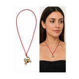 Arsaley Collection Kırmızı İp Yengeç Charm Kadın Kolye