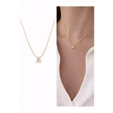 Arsaley Collection Mavi Nal Charm Yılan Zincir Altın Kaplama Gold Kadın Kolye (45 Cm) – Sevgililer Günü Özel