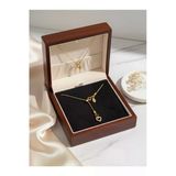 Arsaley Collection Taşlı Kalp Ve Mini Taşlı Hamsa Charm Asansör Model Paslanmaz Çelik Kadın Kolye -Sevgililer Günü Özel