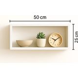 Arşe Duvara Monte Modern Beyaz Kitaplık Suntalam 50 cm Genişlik 25 cm Yükseklik 15 cm Derinlik - 1 RAFLI