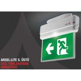 Arsel Arselite AE-1221-L Sıva Üstü Floresanlı Acil Çıkış Yönlendirme Armatürü Sürekli ve Kesintide 60 Dak. Yanan 500 Lümen LED