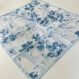 Arsel Moda Soft Pamuklu Eşarp İtalyan Dikişli Mavi Serisi Lrb7103