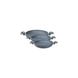 Arselon 3 Lü Granit Çift Kuplu Tava-Gri - 18-20-22 cm
