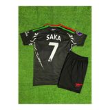 Arsenal 2024/25 Yeni Sezon Bukayo Saka Deplasman Çocuk Forması 2'Li Set (Black)