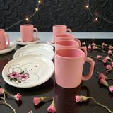 Arsim Home 6 Kişilik Şeker Pembe Fincan Takımı - 90 ml