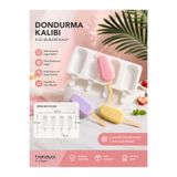 Arsimo 4'lü Silikon Dondurma Kalıbı | Pratik Silikon Magnum Dondurma Yapma Kalıbı