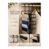 Arsimo 5 Katlı Pantolon Askısı | Dolap İçi Pantolon Eşarp Şal Askısı