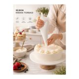 Arsimo Silikon Krema Torbası Krema Sıkma Torbası | Yıkanabilir Silikon Krem Şanti Krema Torba 30 cm