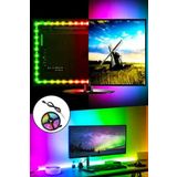 Arsimo Tv Ve Monitör Arkası Silikonlu Rgb Led Şerit Dekoratif Aydınlatma Seti 1 Metre