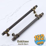 Arsin Eskitme Antik Sarı Metal Kulp 192 Mm - 19.2 Cm Mobilya Mutfak Dolabı Dolap Kulpları Kulbu