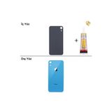 ARSKİNG iPhone XR Mavi Arka Kapak Arka Cam Batarya Kapağı Lazer Kesim Kapak Pil Kapağı + B-7000 Yapıştırıcı
