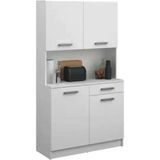 Arslan Çok Amaçlı Dolap-Mikrodalga-Erzak-Airfryer-Mutfak-Kiler Dolabı-Kahve KÖŞESI-BEYAZ-100 cm