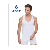 Arslan İç Giyim Tutku 6'lı Paket %100 Pamuklu Erkek Atlet