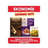 Arslanzade Edirne Seti – Badem Ezmesi 250g, Tereyağlı Kavala Kurabiyesi 250g, Kallavi 100g