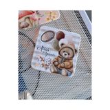 arslart Ayıcık temalı kişiye özel magnet açacak & bardak altlığı, erkek bebek 1 yaş hediyelik 20 adet