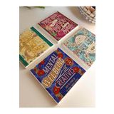 arslart Vintage Old school yazı baskılı renkli doğal taş bardak altlığı 4’lü set