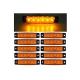 Arsvision Auto Accessorıes Dorse Parmak Lamba 12 -24 Volt 6 Ledli (Sarı Renk)10 Adet Parmak Led Dorse Kamyon Led Lamba
